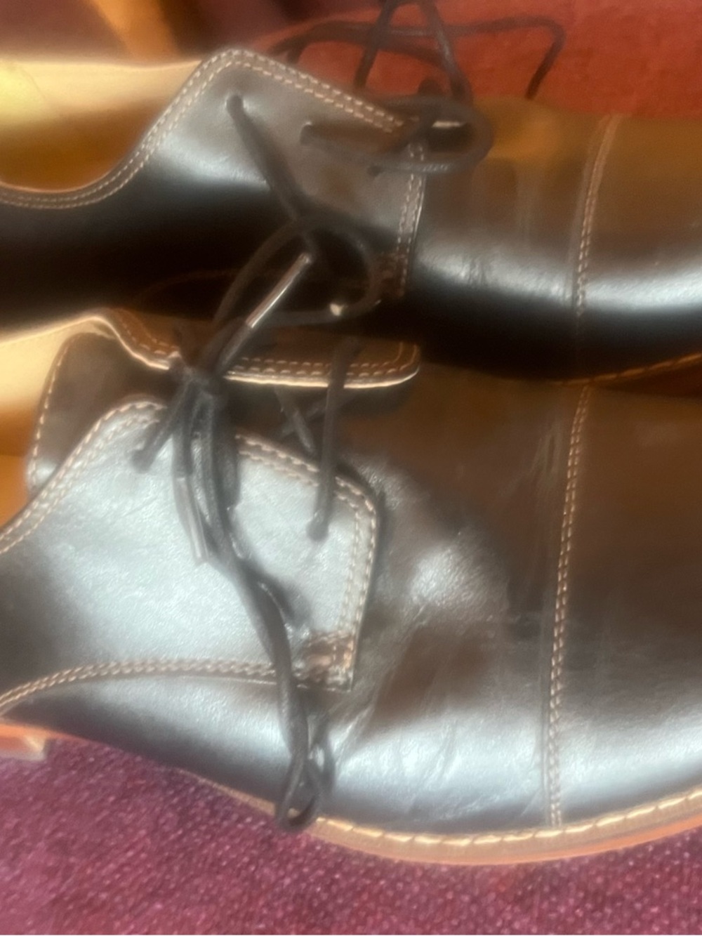 Men's Black Leather Lace-Up Dress Shoes